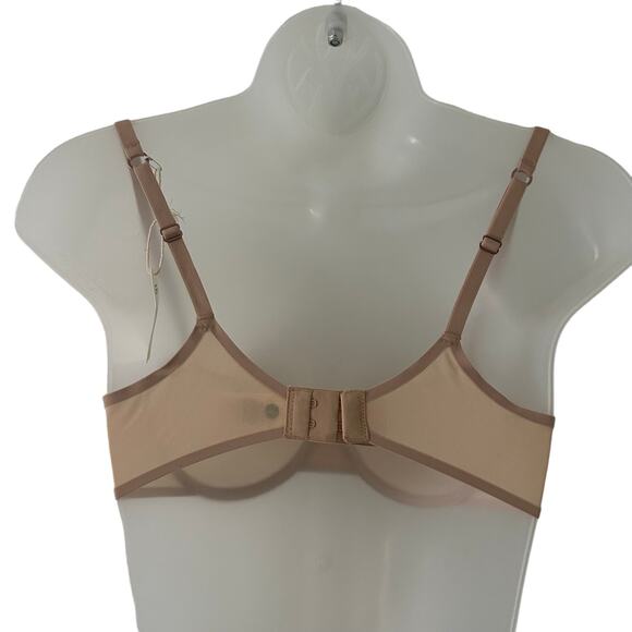 Aerie Smoothez Mesh Unlined Flexible Underwire Semi-Sheer Bra Sands 34 B New - Picture 4 of 10